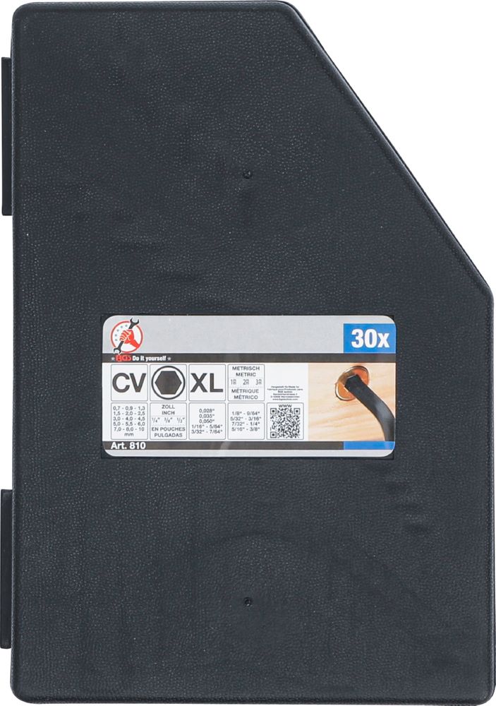 Produktbild BGS Diy Winkelschlüssel-Satz Zollmaße/metrisch Innensechskant 30 teilig bild 3