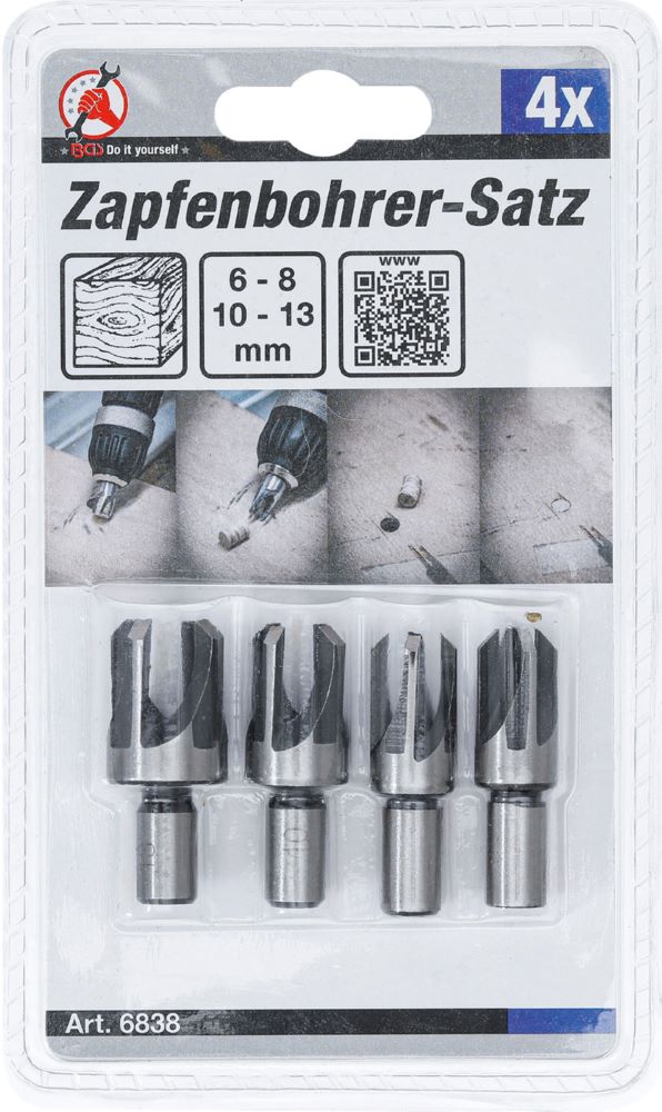 Produktbild Zapfenbohrer Satz 6 - 8 - 10 - 13 mm 4 teilig bild 3