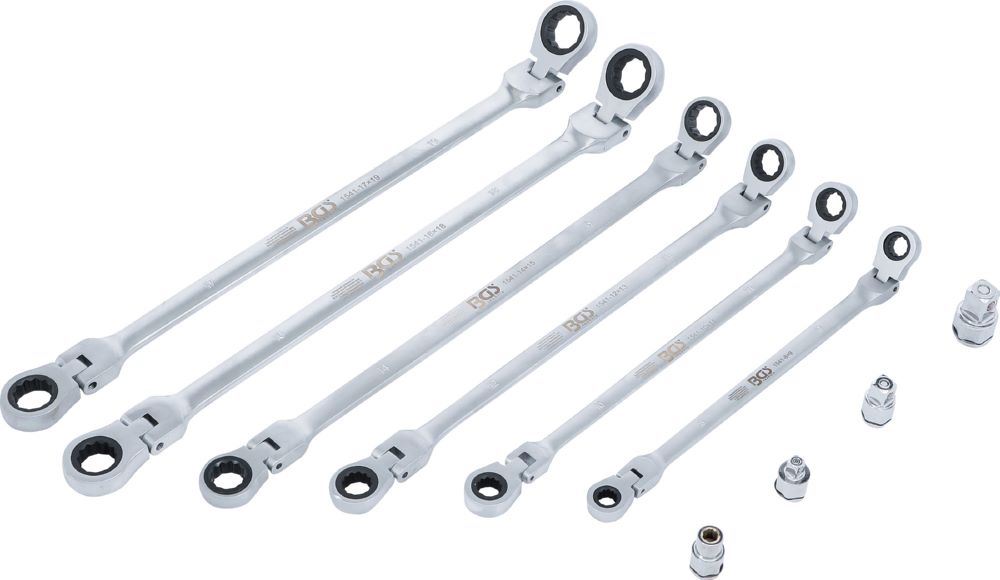 Produktbild BGS Doppel Ratschen Gelenkschlüssel Satz 8 - 19 mm 10 teilig bild 2