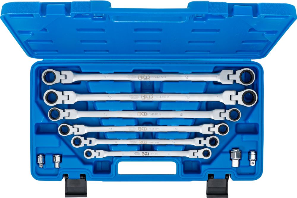 Produktbild BGS Doppel Ratschen Gelenkschlüssel Satz 8 - 19 mm 10 teilig bild 5