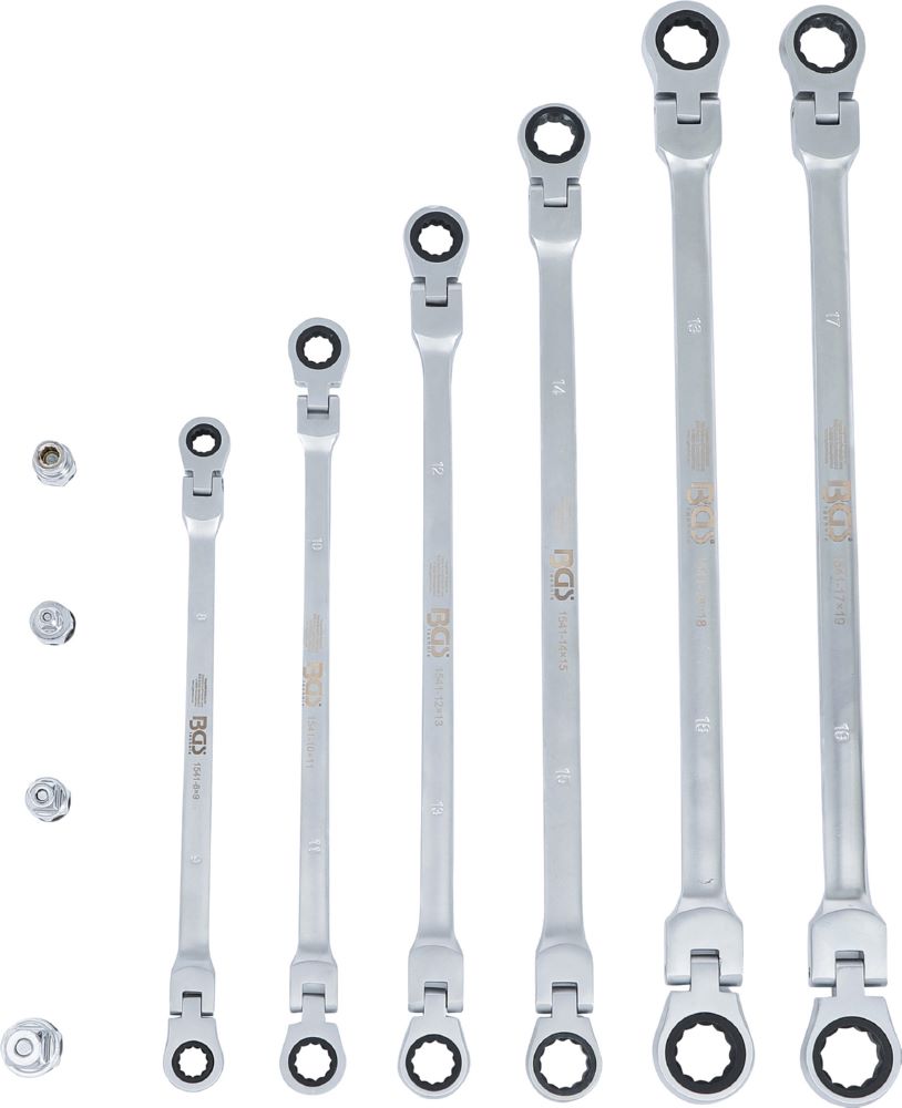 Produktbild BGS Doppel Ratschen Gelenkschlüssel Satz 8 - 19 mm 10 teilig bild 7