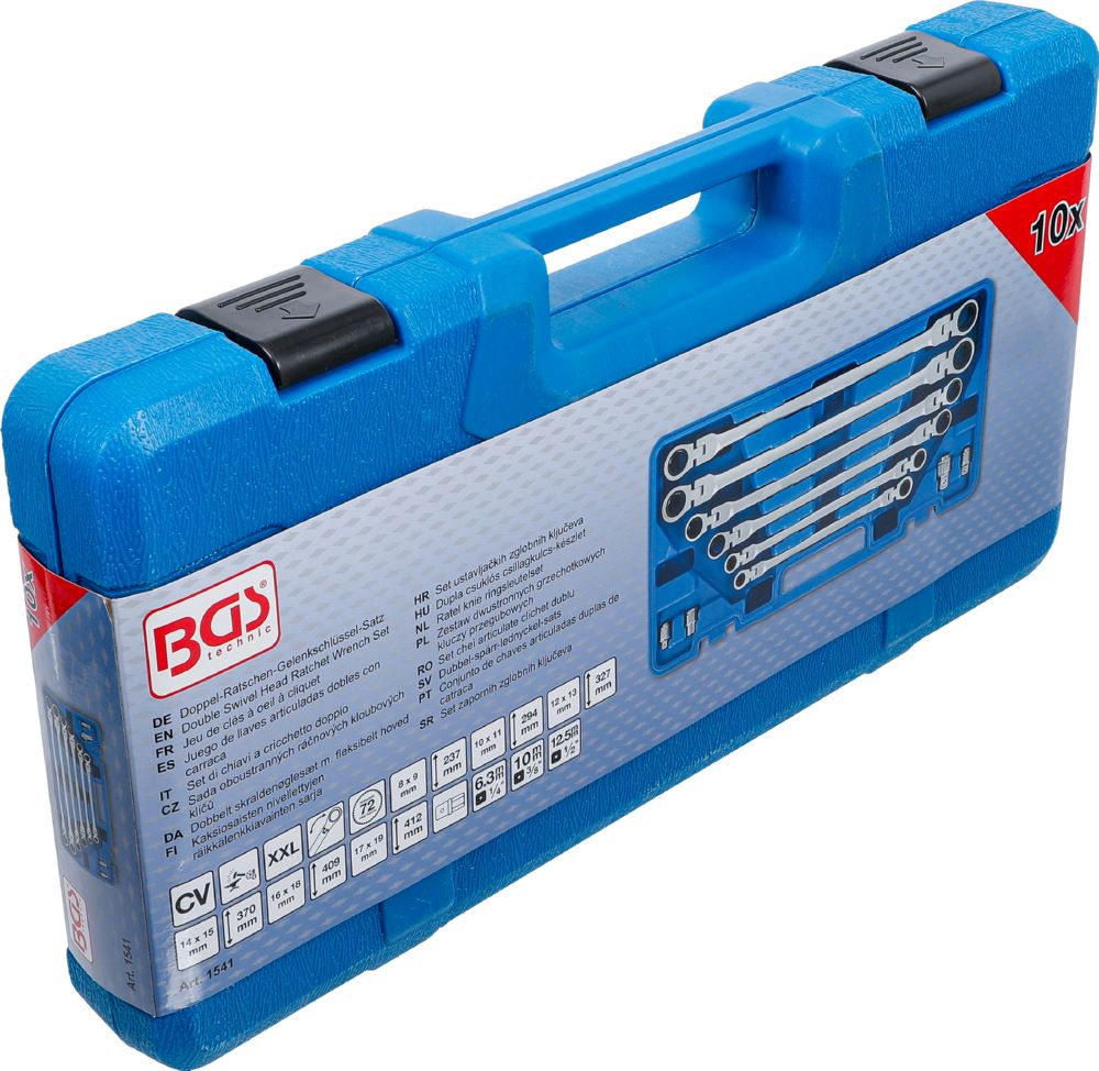 Produktbild BGS Doppel Ratschen Gelenkschlüssel Satz 8 - 19 mm 10 teilig bild 9