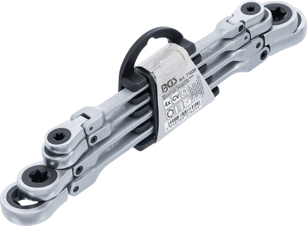 Produktbild BGS Doppel Ratschen Ringschlüssel Satz E6 - E24 4 teilig mit E-Profil Ringköpfen bild 3