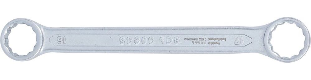 Produktbild BGS Doppel Ringschlüssel 16 x 17 mm extra flach bild 4