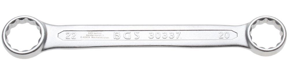 Produktbild BGS Doppel Ringschlüssel 20 x 22 mm extra flach