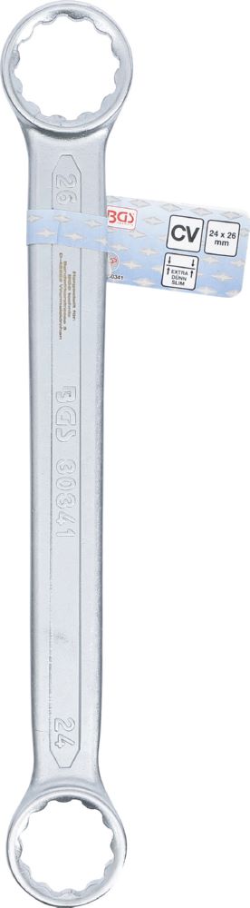 Produktbild BGS Doppel Ringschlüssel 24 x 26 mm extra flach bild 5