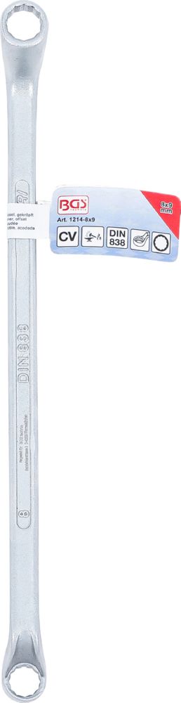 Produktbild BGS Doppel Ringschlüssel 8 x 9 mm gekröpft bild 4