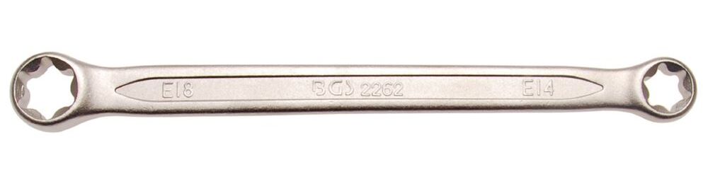 Produktbild BGS Doppel Ringschlüssel E14 x E18 mit E-Profil-Ringköpfen