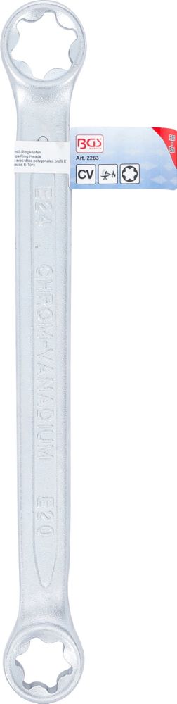 Produktbild BGS Doppel Ringschlüssel E20 x E24 mit E-Profil-Ringköpfen bild 4