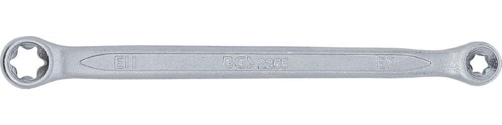 Produktbild BGS Doppel Ringschlüssel E7 x E11 mit E-Profil-Ringköpfen bild 2