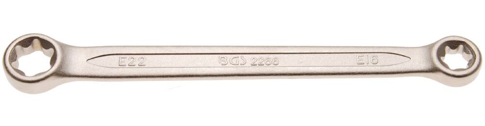 Produktbild BGS Doppel Ringschlüssel E16 x E22 mit E-Profil-Ringköpfen