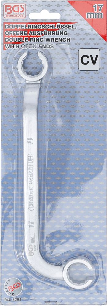 Produktbild BGS Doppel Ringschlüssel offen für Diesel-Einspritzleitungen 17 mm bild 2