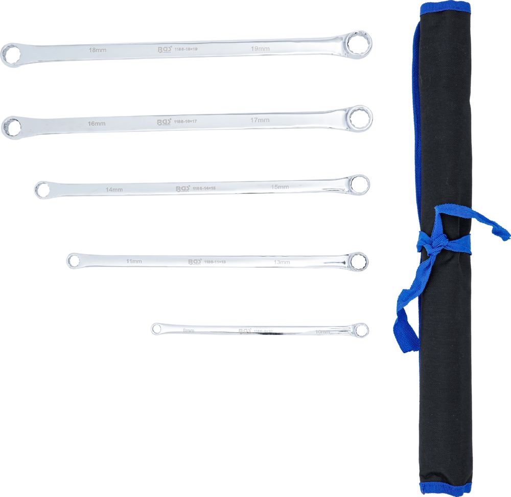 Produktbild BGS Doppel Ringschlüssel Satz 8-19 mm extra lang 5 teilig bild 3