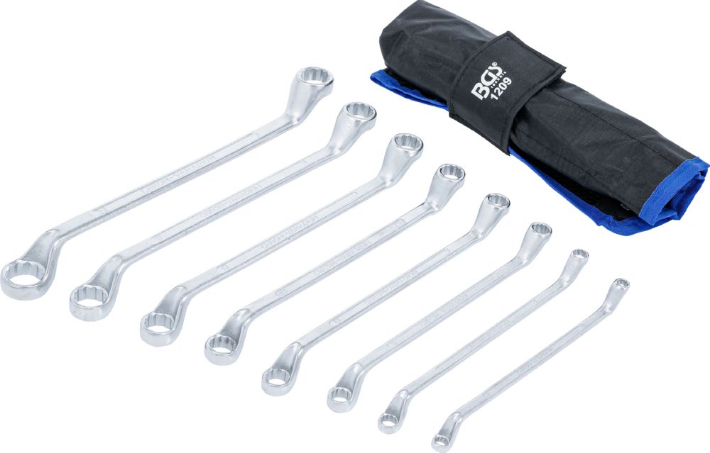 Produktbild BGS Doppel Ringschlüssel Satz SW 6 x 7 - 20 x 22 mm 8 teilig gekröpft bild 3