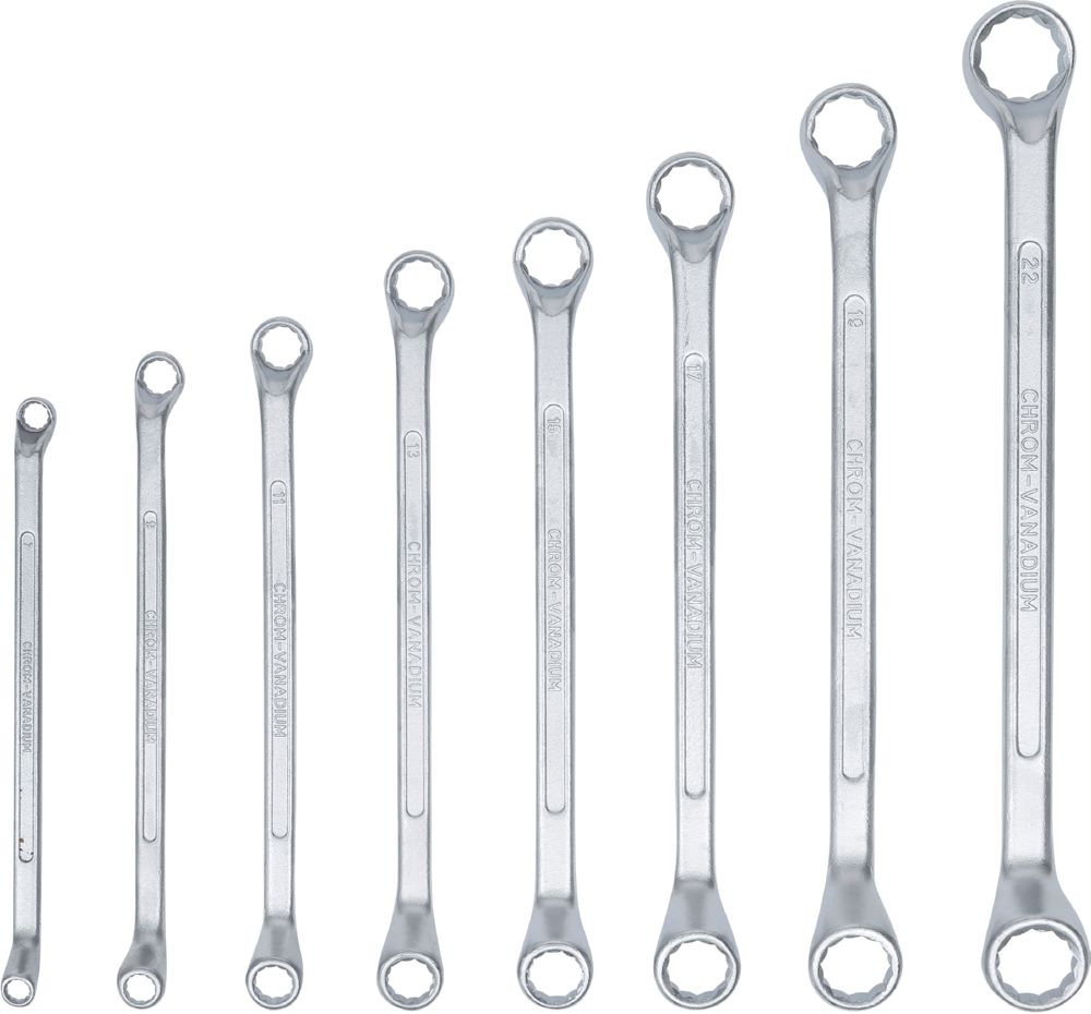 Produktbild BGS Doppel Ringschlüssel Satz 6 x 7 - 20 x 22 mm 8 teilig gekröpft bild 2