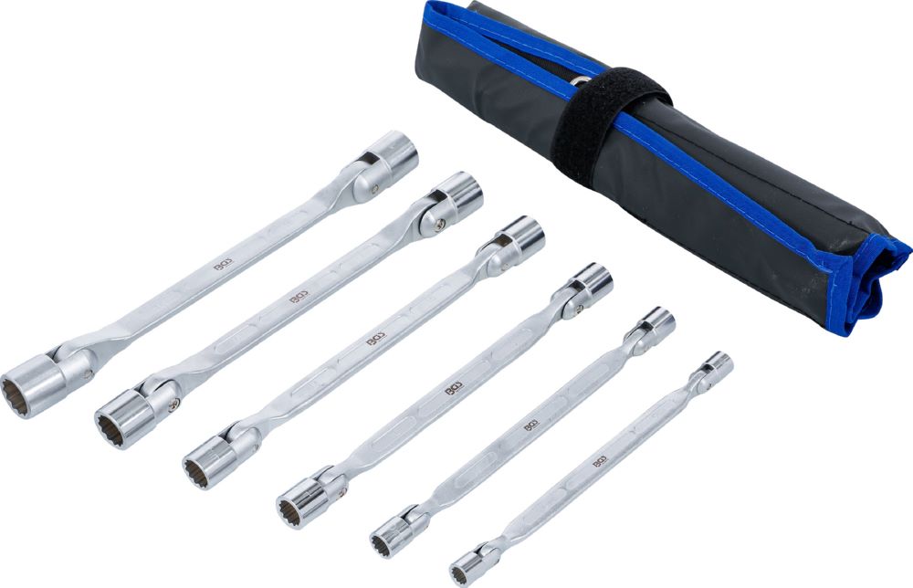 Produktbild BGS Doppel Ringschlüssel Satz 6 teilig mit flexiblen Köpfen bild 2