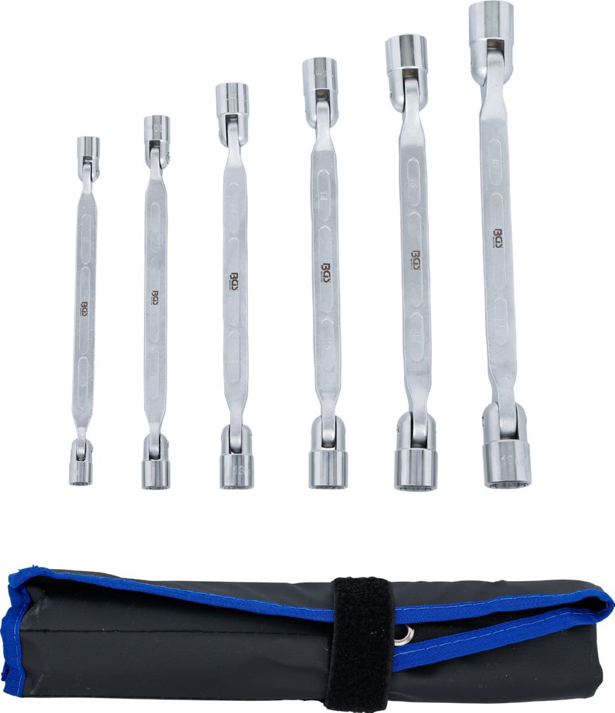 Produktbild BGS Doppel Ringschlüssel Satz 6 teilig mit flexiblen Köpfen bild 3