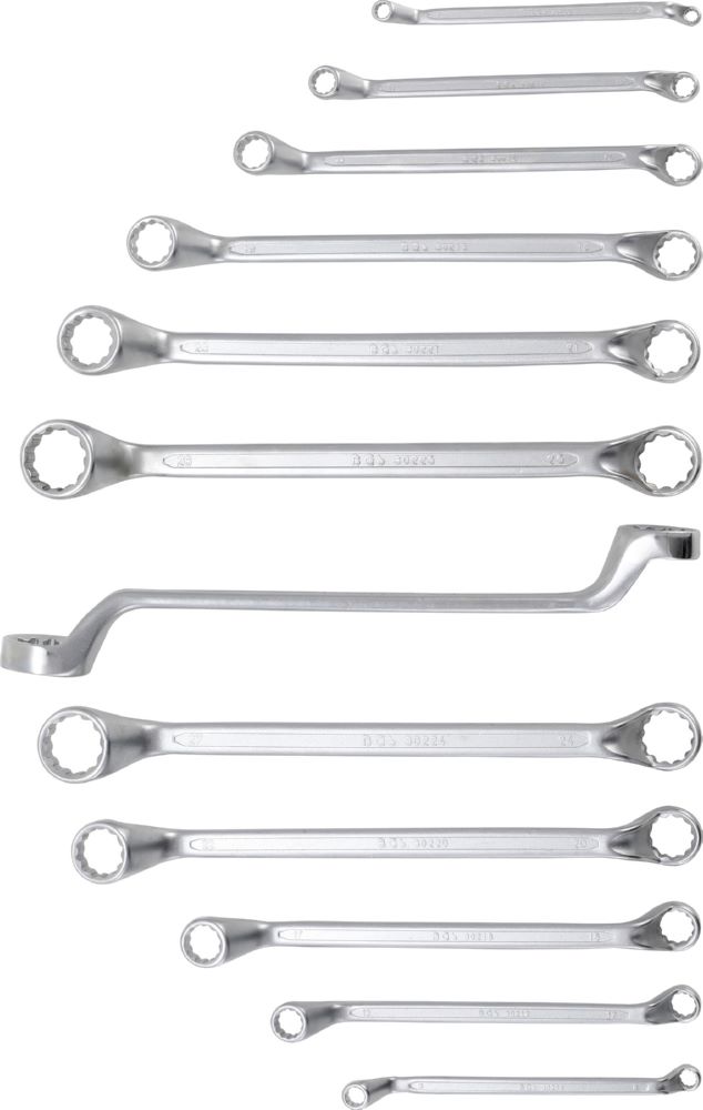 Produktbild BGS Doppel Ringschlüssel Satz 6 - 32 mm 12 teilig tief gekröpft bild 2