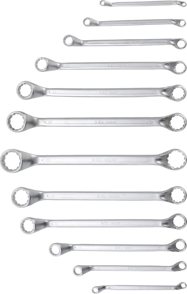 Produktbild BGS Doppel Ringschlüssel Satz 6 - 32 mm 12 teilig tief gekröpft bild 3