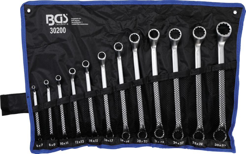 Produktbild BGS Doppel Ringschlüssel Satz 6 - 32 mm 12 teilig tief gekröpft bild 4