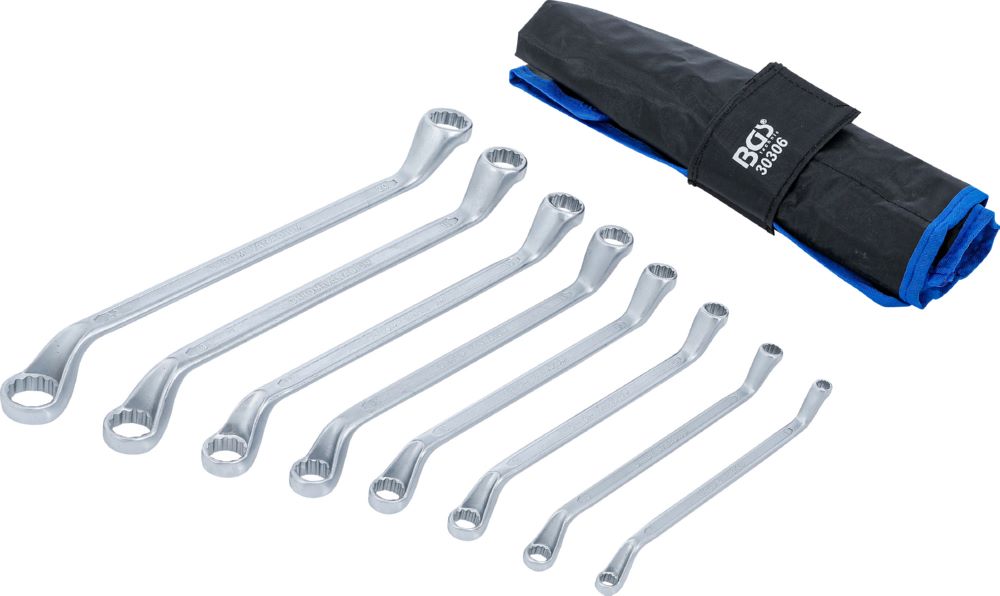 Produktbild BGS Doppel Ringschlüssel Satz 6 x 7 - 20 x 22 mm 8 teilig tief gekröpft bild 2