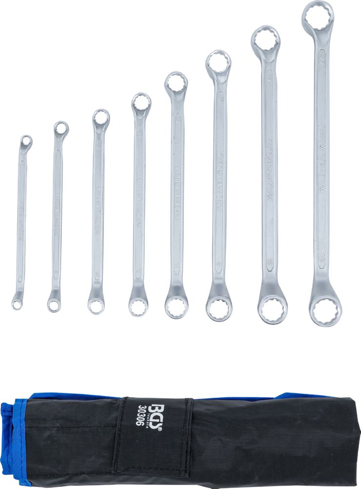 Produktbild BGS Doppel Ringschlüssel Satz 6 x 7 - 20 x 22 mm 8 teilig tief gekröpft bild 3