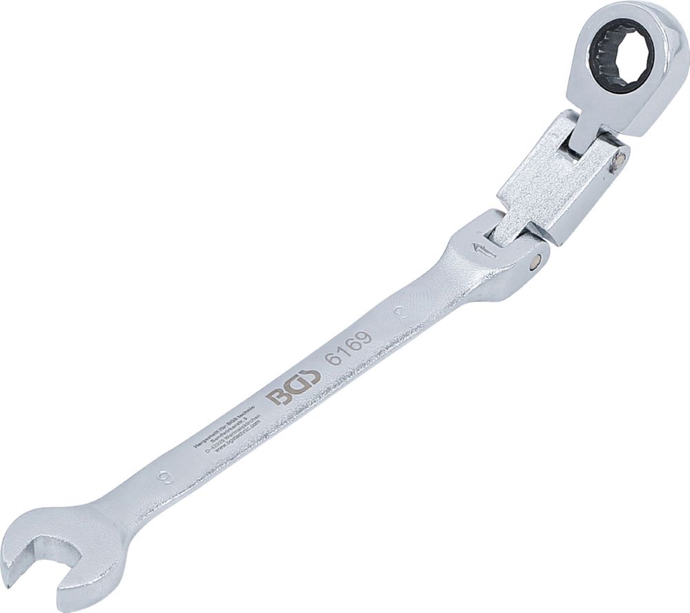 Produktbild BGS Doppelgelenk Ratschenring Maulschlüssel 9 mm abwinkelbar bild 1