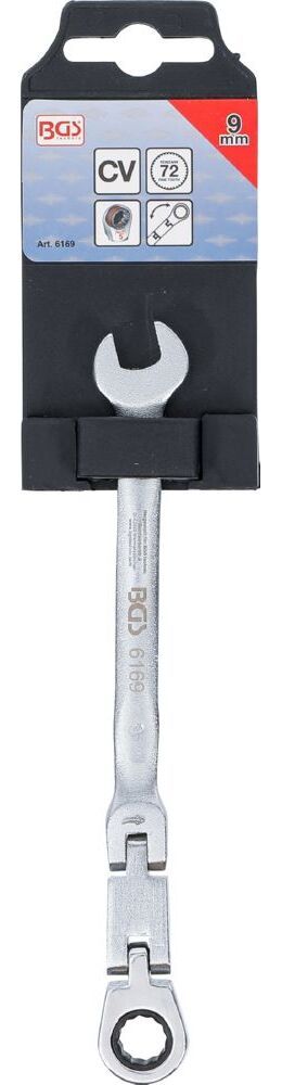 Produktbild BGS Doppelgelenk Ratschenring Maulschlüssel 9 mm abwinkelbar bild 6
