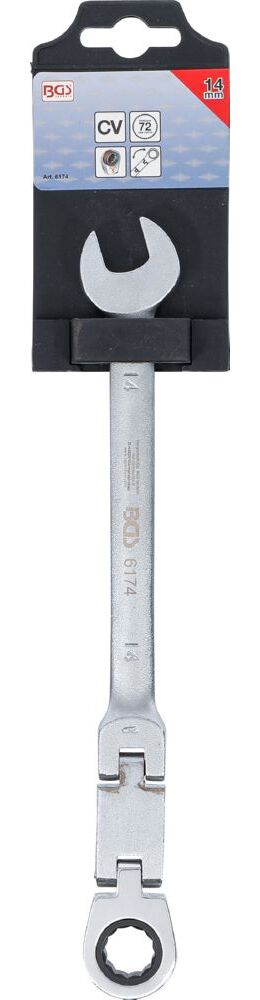 Produktbild BGS Doppelgelenk Ratschenring Maulschlüssel 14 mm abwinkelbar bild 6