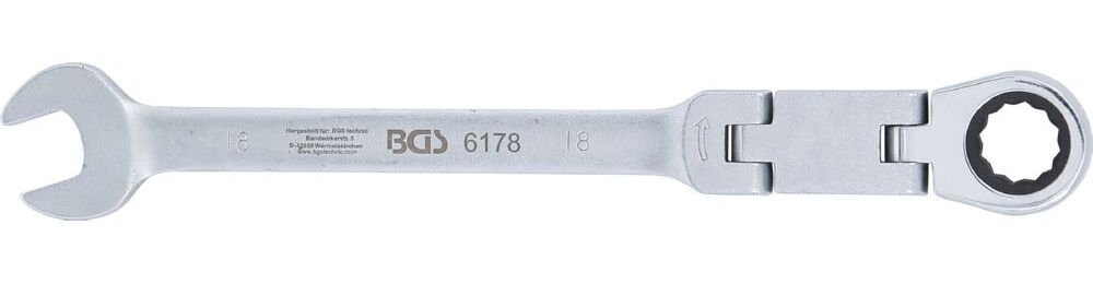 Produktbild BGS Doppelgelenk Ratschenring Maulschlüssel 18 mm abwinkelbar bild 5