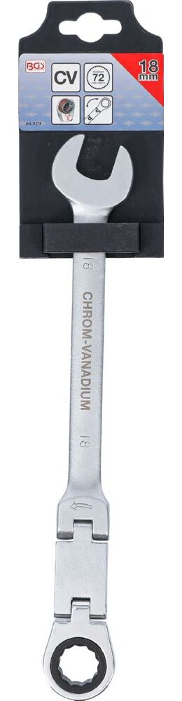 Produktbild BGS Doppelgelenk Ratschenring Maulschlüssel 18 mm abwinkelbar bild 6