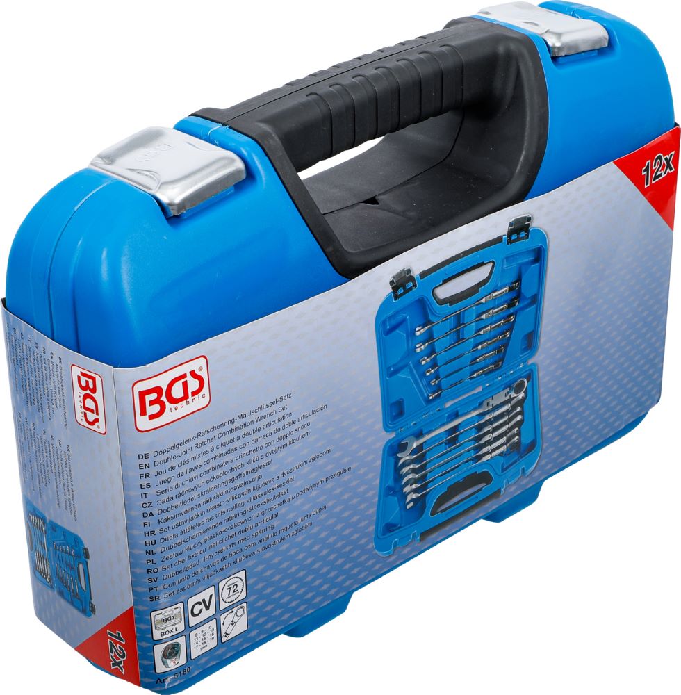 Produktbild BGS Ratschenring Maulschlüssel Satz Schlüsselweite 8 - 19 mm abwinkelbar bild 9