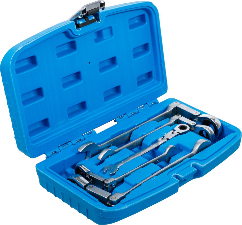 Produktbild BGS Doppelgelenk Ratschenring Maulschlüssel Satz 8 - 19 mm 5 teilig abwinkelbar bild 2