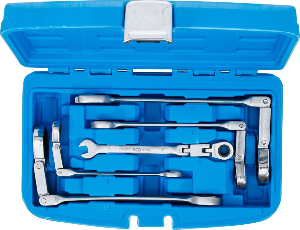 Produktbild BGS Doppelgelenk Ratschenring Maulschlüssel Satz 8 - 19 mm 5 teilig abwinkelbar bild 4
