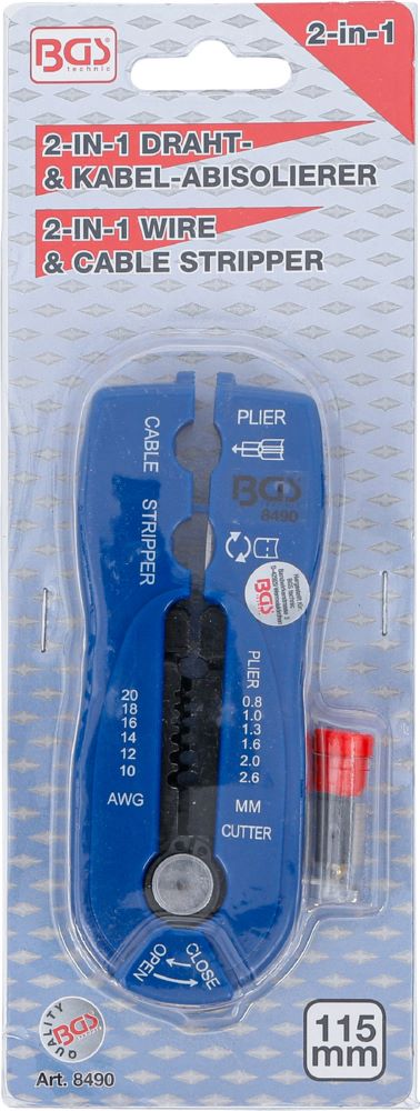 Produktbild BGS Draht-/Kabel-Abisolierer "2-IN-1" 0,8 - 2,6 mm bild 4