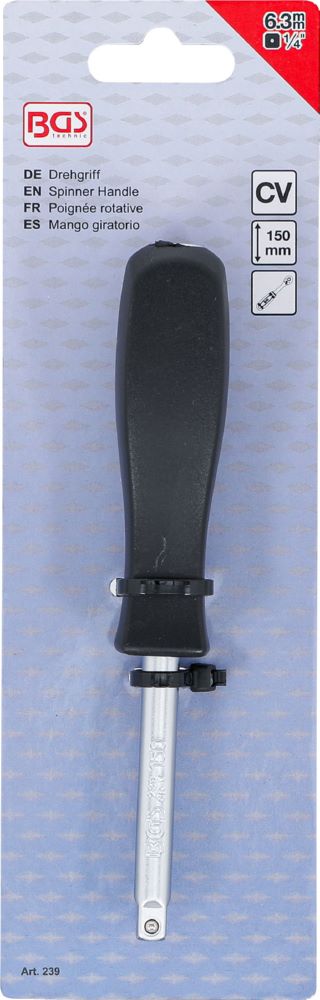 Produktbild Drehgriff Abtrieb Außenvierkant 6,3 mm 1/4 Zoll 150 mm bild 4