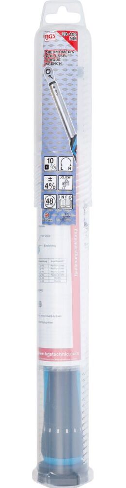 Produktbild BGS Drehmomentschlüssel 20 - 100 Nm Abtrieb Außenvierkant 10 mm 3/8 Zoll bild 7