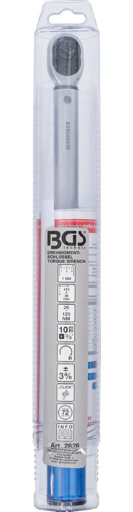 Produktbild BGS Drehmomentschlüssel 20 - 120 Nm Abtrieb Außenvierkant 10 mm 3/8 Zoll bild 7