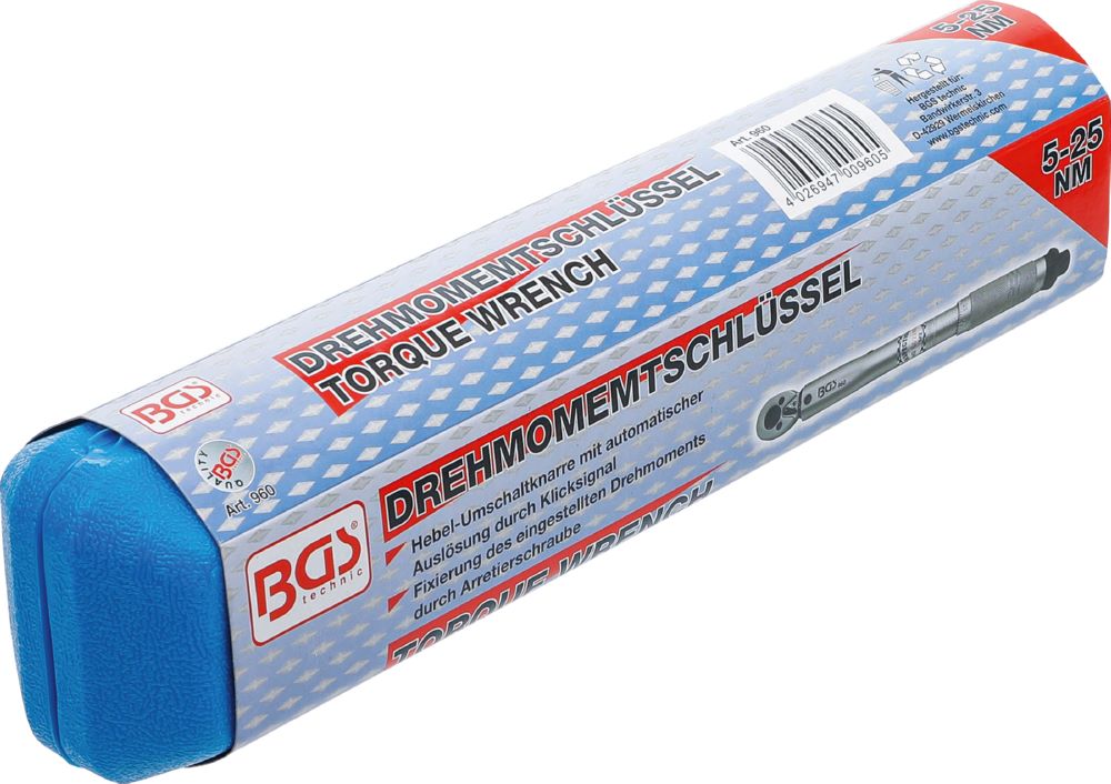 Produktbild BGS Drehmomentschlüssel 5 - 25 Nm Abtrieb Außenvierkant 6,3 mm 1/4 Zoll bild 8