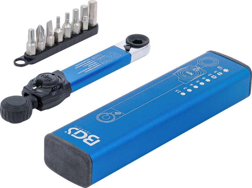 Produktbild BGS Drehmomentschlüssel 2 - 10 Nm Innensechskant 6,3 mm 1/4 Zoll 9 Teilig bild 6