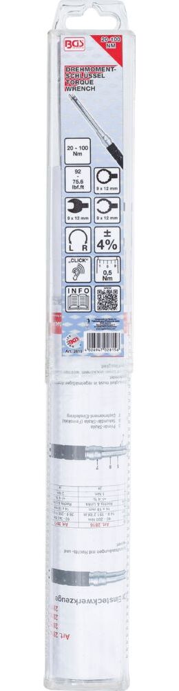 Produktbild BGS Drehmomentschlüssel 20 - 100 Nm für 9 x 12 mm Einsteckwerkzeuge bild 6