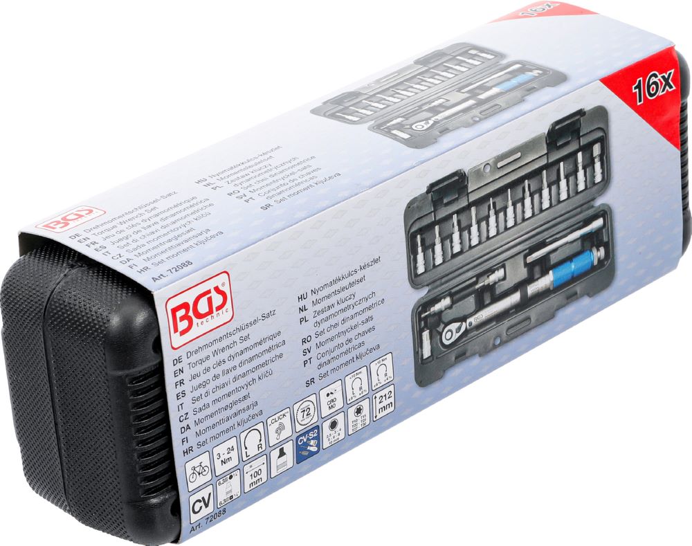 Produktbild BGS Drehmomentschlüssel Satz 3 - 24 Nm 16 Teilig Außenvierkant 6,3 mm 1/4 Zoll bild 7