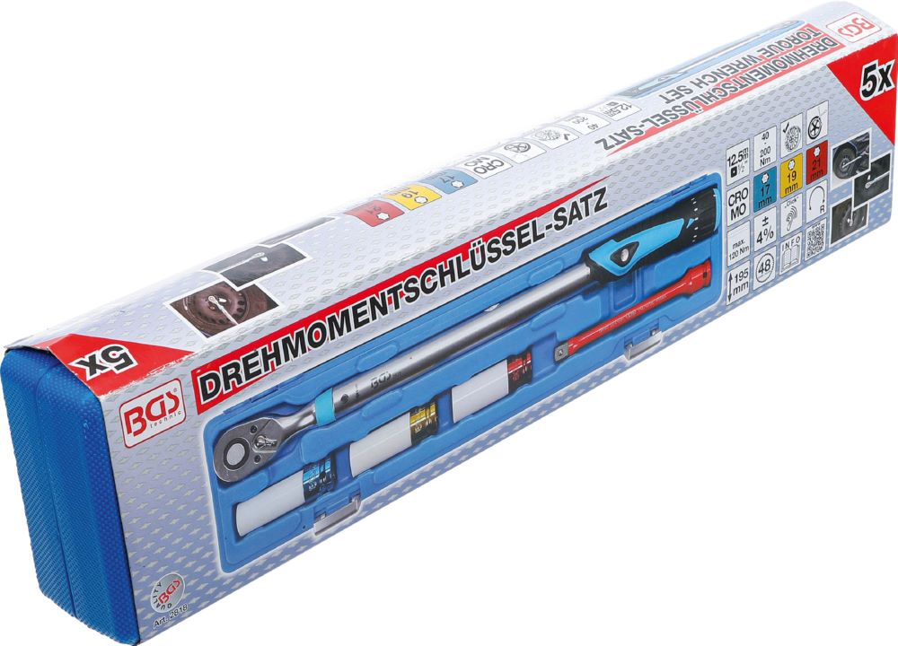 Produktbild BGS Drehmomentschlüssel Satz 12,5 mm 1/2 Zoll 40 - 200 Nm bild 8