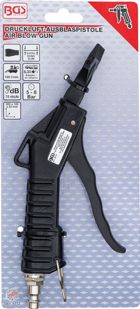 Produktbild BGS Druckluft Ausblaspistole mit Flachdüse 5-8 bar bild 5