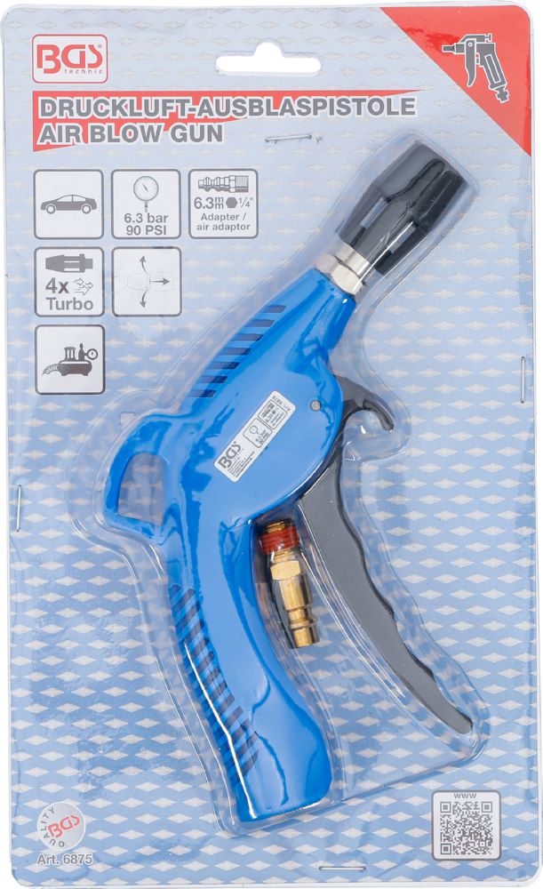 Produktbild BGS Druckluft Ausblaspistole mit Turbo Venturidüse 6,3 - 8,0 bar bild 6