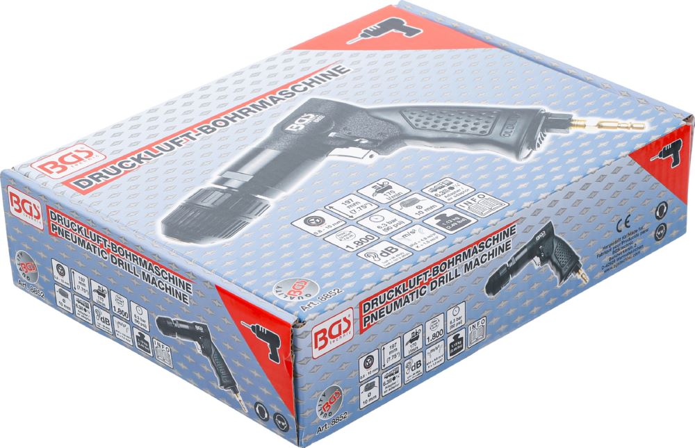 Produktbild BGS Druckluft Bohrmaschine 6,3 bar 10 mm Bohrfutter bild 4