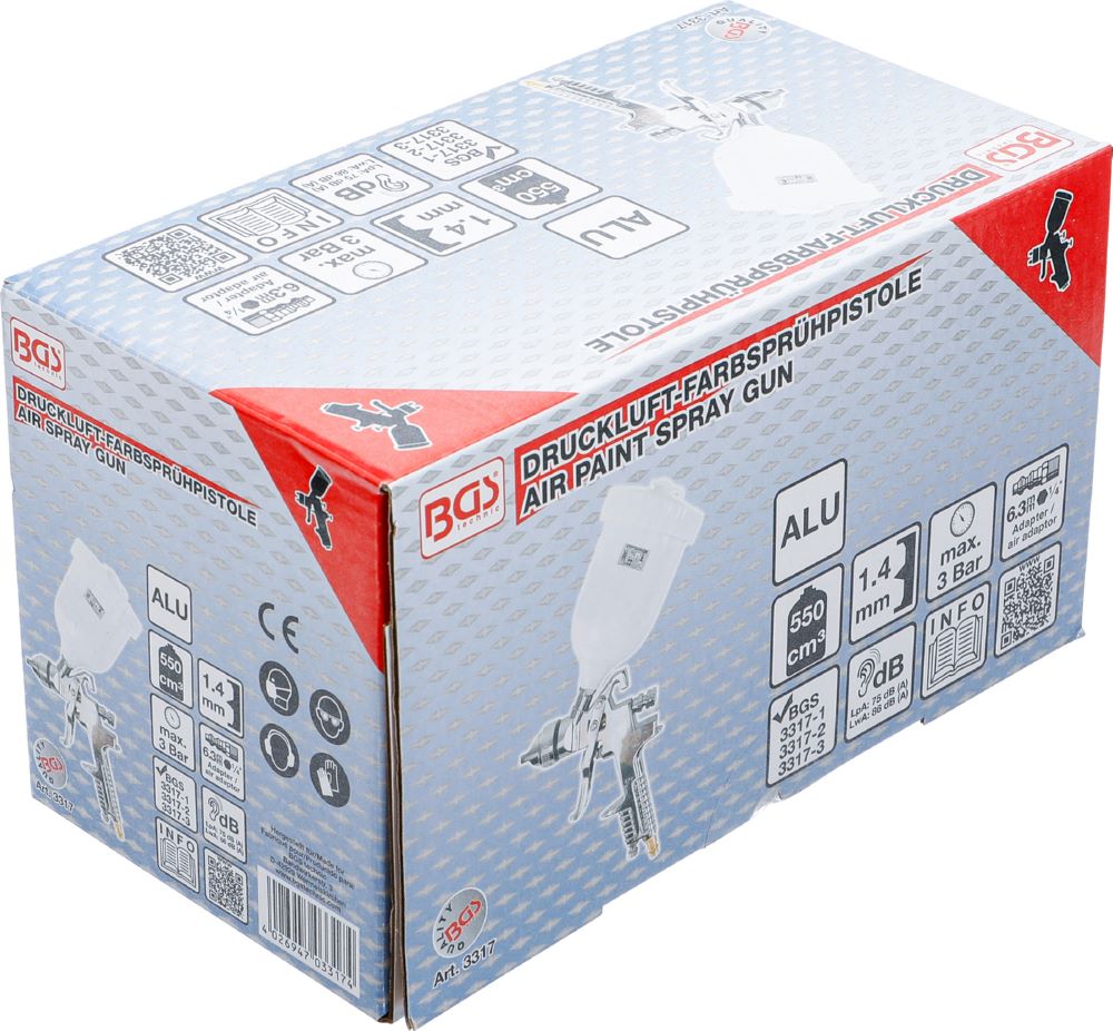 Produktbild BGS Druckluft Farbsprühpistole 550 cm³ max 6 bar bild 6