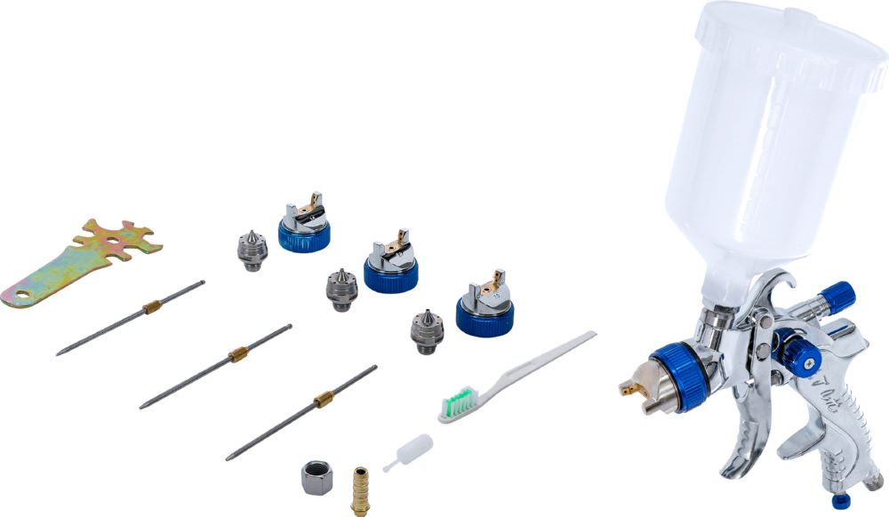 Produktbild BGS Druckluft Farbsprühpistole mit 3 Sprühdüsen 1,4 - 1,7 - 2,0 mm