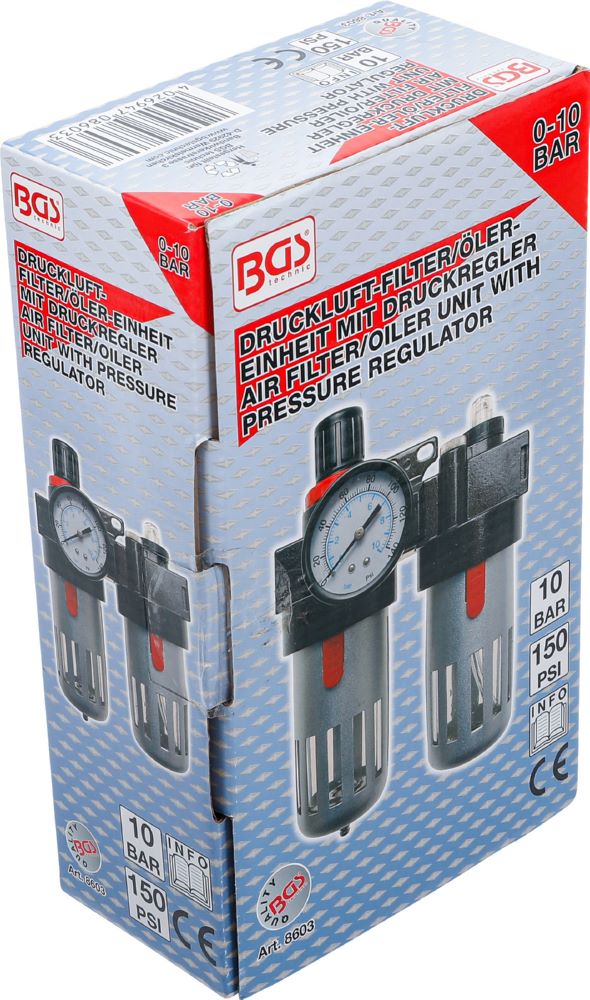 Produktbild Druckluft Filter / Öler Einheit mit Druckregler bild 4