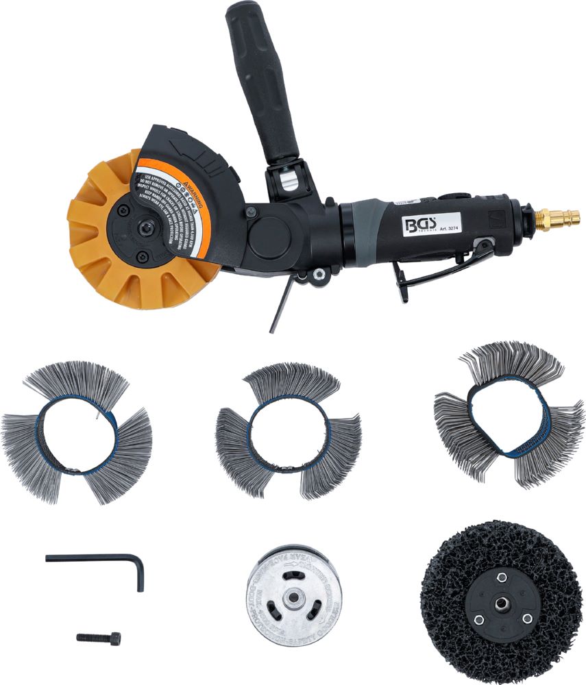 Produktbild BGS Druckluft Multi Schleifer Satz Freilaufdrehzahl 4000 U/min bild 6